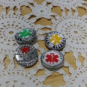 Allergy Alert Snap Buttons standard size - Snap Chunks